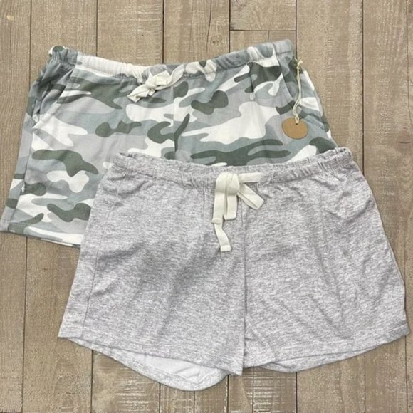 BORN lounge shorts, 2 pairs, NWT gray and gray camo size XXL - Picture 1 of 4